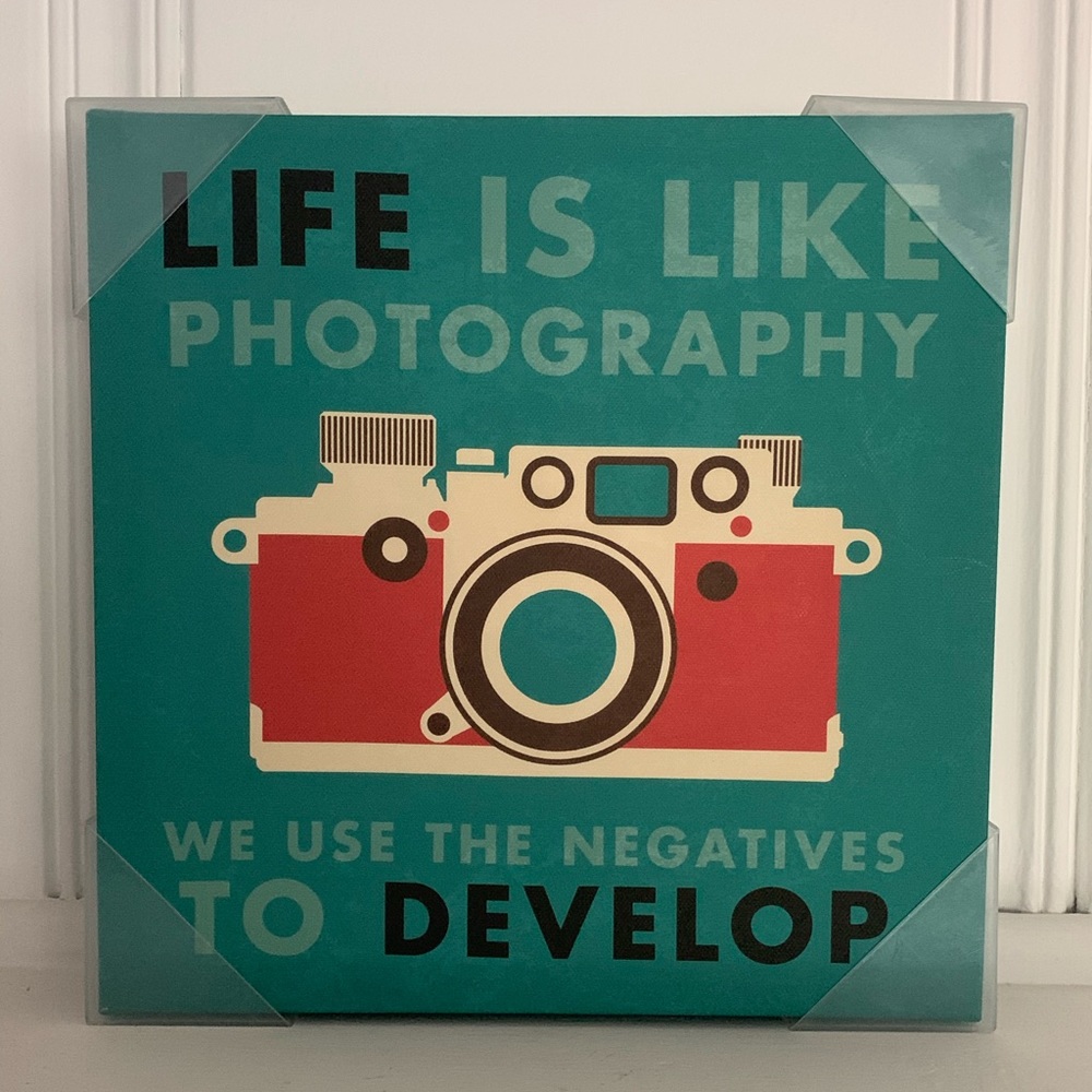 Hometrends Life Quote 10 * 10 inch Wall Art NWT
